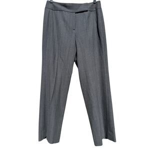 Elie Tahari Wool Pinstripe Slack Dress Pant Unlined Stretch – Grey – Size 8